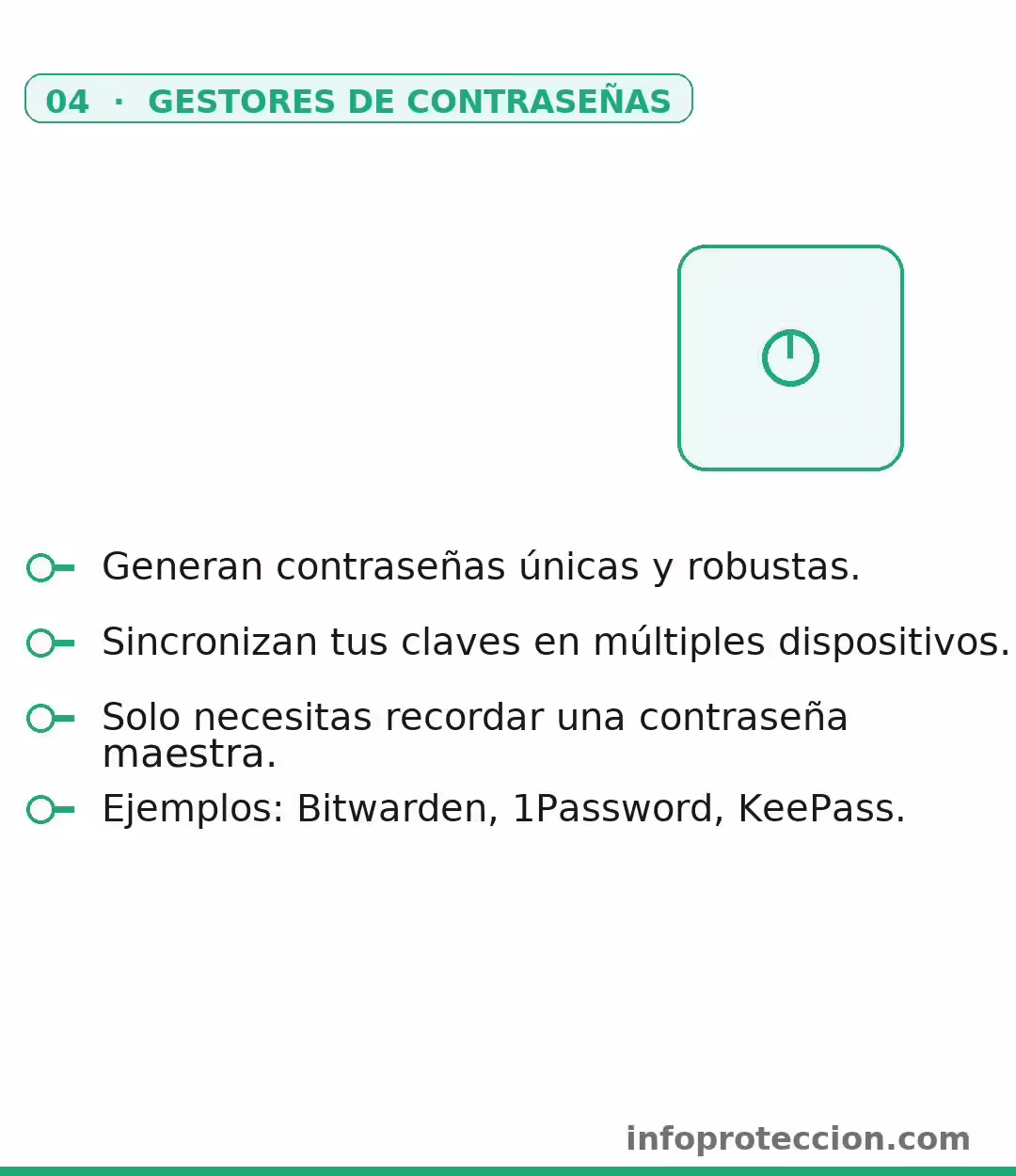 Infografía contraseña 04 gestores